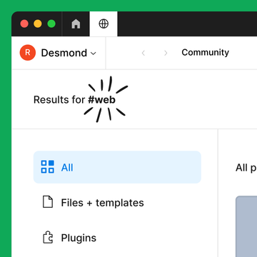 Search results for “web” in Figma’s community.