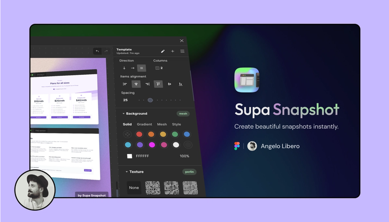 Creator headshot with their plugin snapshot