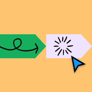 Abstract representations of a Gantt chart in orange, green, and lavender.